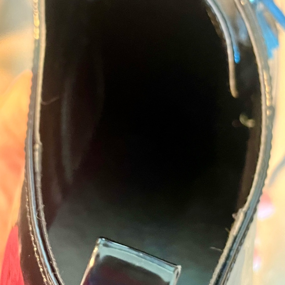 JustFab JF “Maxie” Black Patent Lug Sole Lace-Up Loafer Platform Shoes Sz 8.5 - Picture 6 of 6